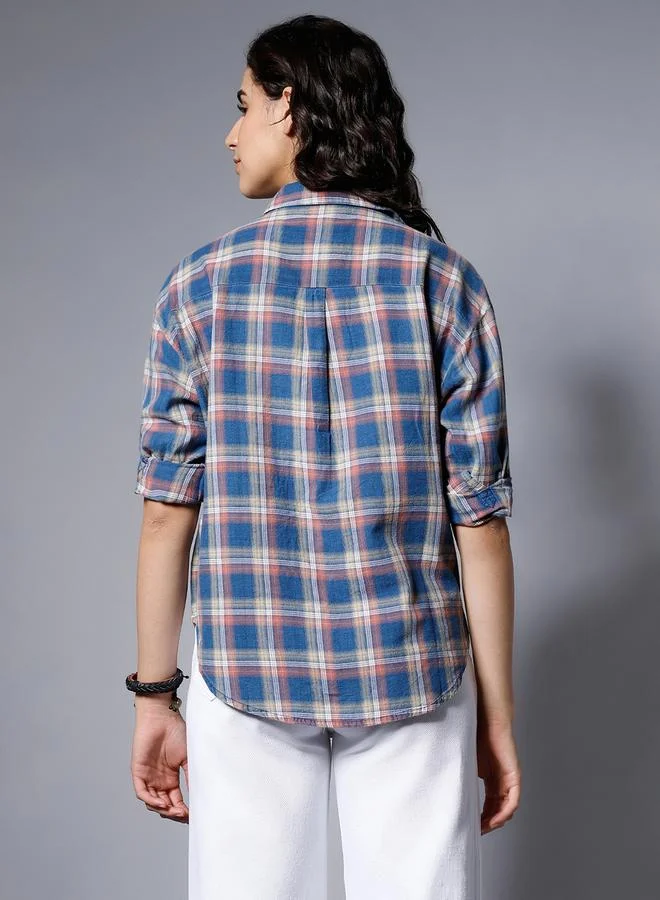 HIGH STAR Checked Long Sleeves Regular Fit Shirt by Styli