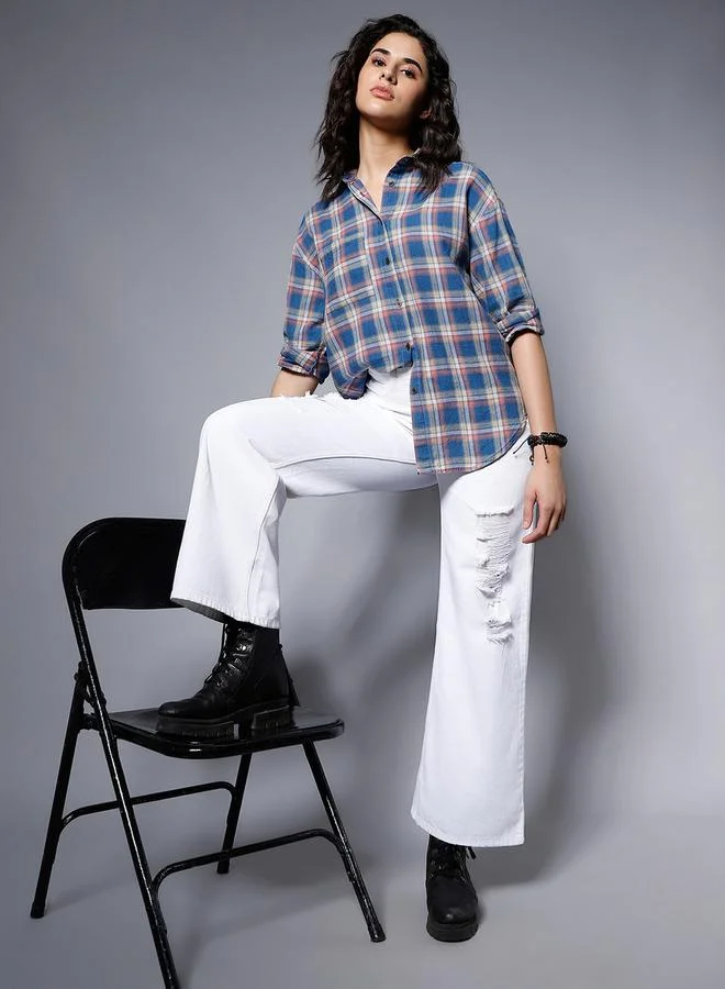 HIGH STAR Checked Long Sleeves Regular Fit Shirt by Styli