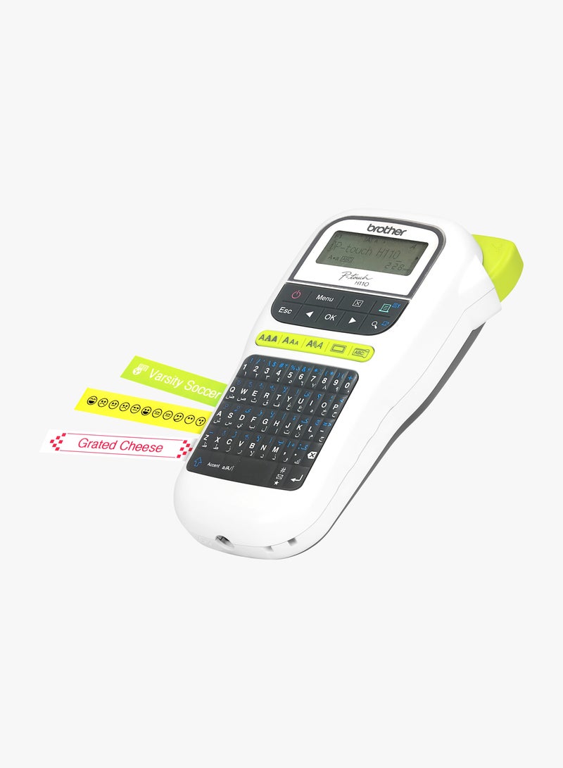 بروذر طابعة الملصقات الملصقة Brother PT-H110 | عرض يصل إلى 12 مم | مدمجة وقابلة للحمل | لوحة مفاتيح سهلة الاستخدام بديهية - Image 3