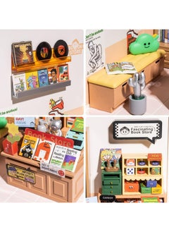 Robotime Rolife Super Creator Fascinating Book Store Plastic DIY Miniature House Kit DW004, DIY 3D Puzzles for Adults/Teens, Unique Gift for Craft Hobby and Creative Home Decor  - Image 4