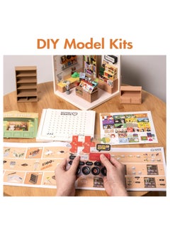Robotime Rolife Super Creator Fascinating Book Store Plastic DIY Miniature House Kit DW004, DIY 3D Puzzles for Adults/Teens, Unique Gift for Craft Hobby and Creative Home Decor  - Image 3
