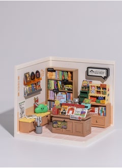 Robotime Rolife Super Creator Fascinating Book Store Plastic DIY Miniature House Kit DW004, DIY 3D Puzzles for Adults/Teens, Unique Gift for Craft Hobby and Creative Home Decor  - Image 1