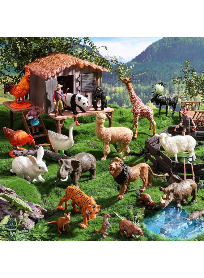 36-Piece Children's Mini Animal Figure Toy Set with Storage Box - Image 4