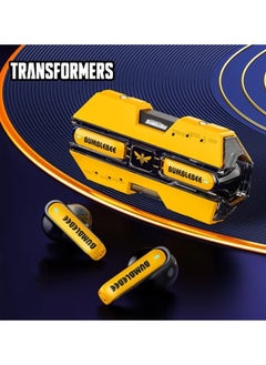 TRANSFORMERS Transformers TF-T01 Wireless Bluetooth Earbuds Gaming Headphones Long Battery Life Headset Low Latency HIFI Stereo Sound with Music Noise Cancellation Calls Yellow  - Image 1