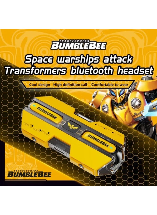 TRANSFORMERS Transformers TF-T01 Wireless Bluetooth Earbuds Gaming Headphones Long Battery Life Headset Low Latency HIFI Stereo Sound with Music Noise Cancellation Calls Yellow  - Image 2