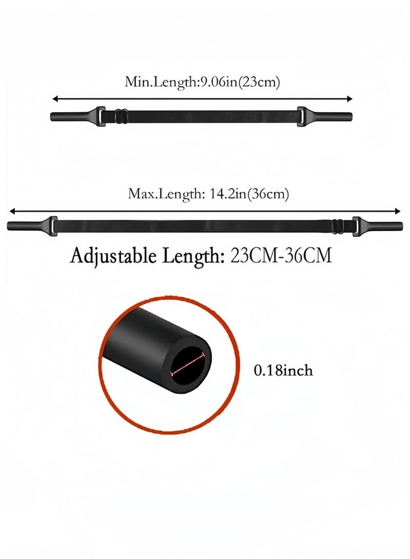 Lee Yon 2-Piece Adjustable Glasses Straps Universal Fit Rope Eyewear Retainer, Black  - Image 3