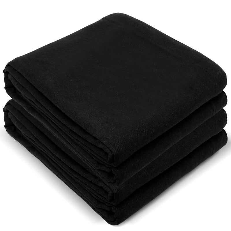 Zuperia Dyed Canvas Drop Cloth for Multi-Purpose Use (6` x 10` Feet - 2 Pack) - Pure Cotton Drop Cloth for Painting  All Purpose Heavy Duty Cloth 12oz (Black) - Image 1