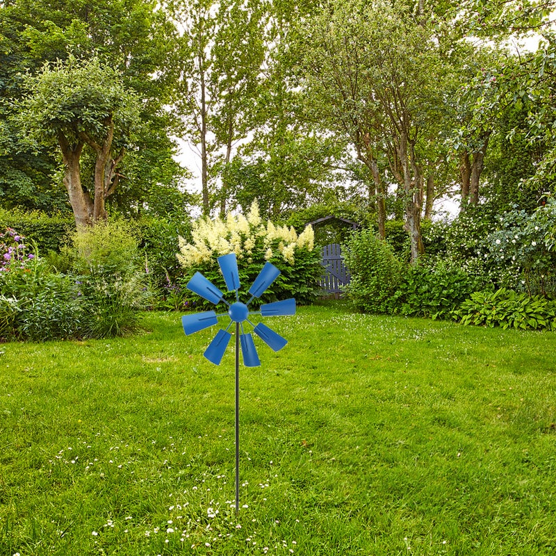 1pc Decorative Iron Windmill Yard Plug-in Winnower Ornament - Image 3