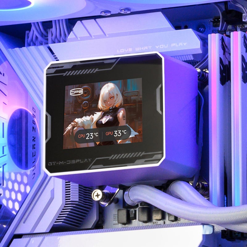 PCCOOLER Liquid CPU Cooler ARGB Display, 360mm AIO with 2.8-Inch LCD Screen, Ceramic Bearing Pump, 3Ã—120mm ARGB PWM Fans, Aluminum Radiator, Intel LGA 1851/1700 & AMD AM5 Compatible(GT360M White) - Image 2