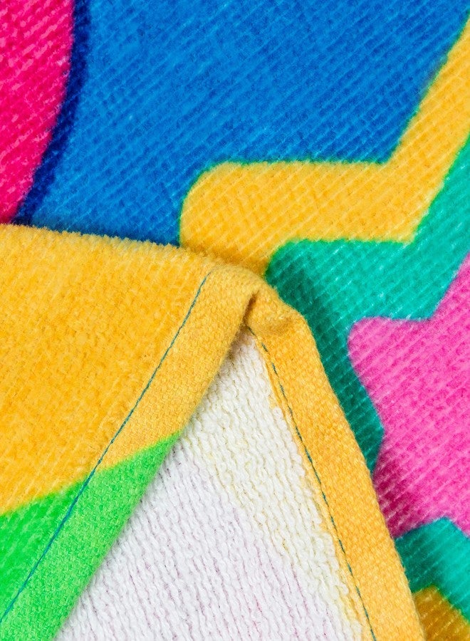 Beachland Happy Unicorn Beach Towel 30 x 60 inch 100% Cotton Rainbow Colors (Rainbow Unicorn, One Towel) - Image 3