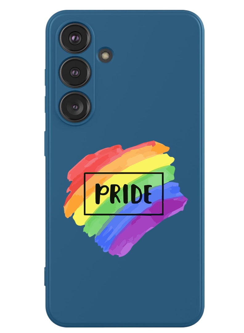 Theodor Protective Slim Fit Case Liquid Silicone Cover with Full Body Protection Anti-Scratch Shockproof Case For Samsung Galaxy S24 Plus (Blue) - Pride - Image 1