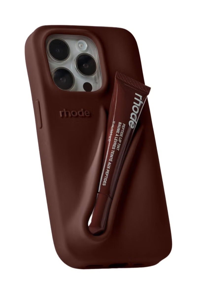 rhode iPhone 16 Pro Lip Gloss Phone Case – Liquid Silicone & Camera Protection – Lip Tint Holder Cover - Image 1