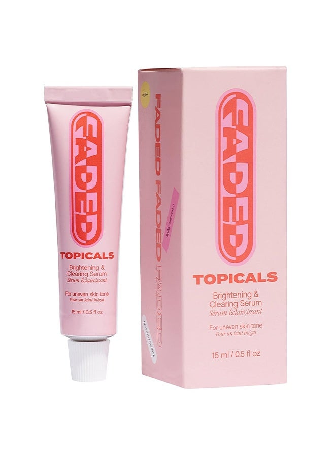 Topicals Brightening and Clearing Serum | Reduces Discoloration, Post-Blemish Marks, Scars and Spots | Contains Kojic Acid and Niacinamide | Dermatologist-tested, Vegan, Cruelty-Free （15ml） - Image 1