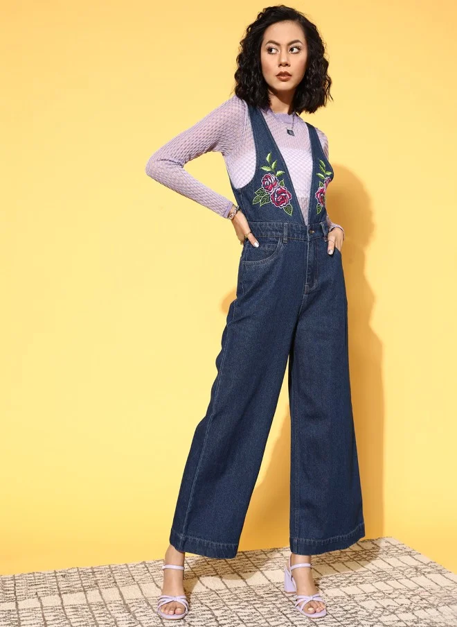 ساسافراس Stunning Blue Printed Jumpsuit for Women