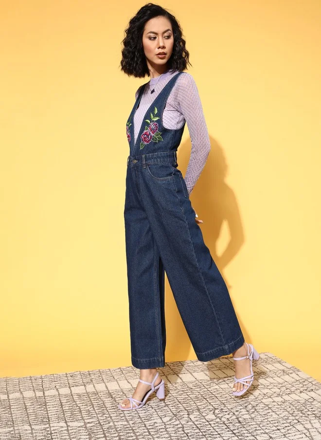 ساسافراس Stunning Blue Printed Jumpsuit for Women