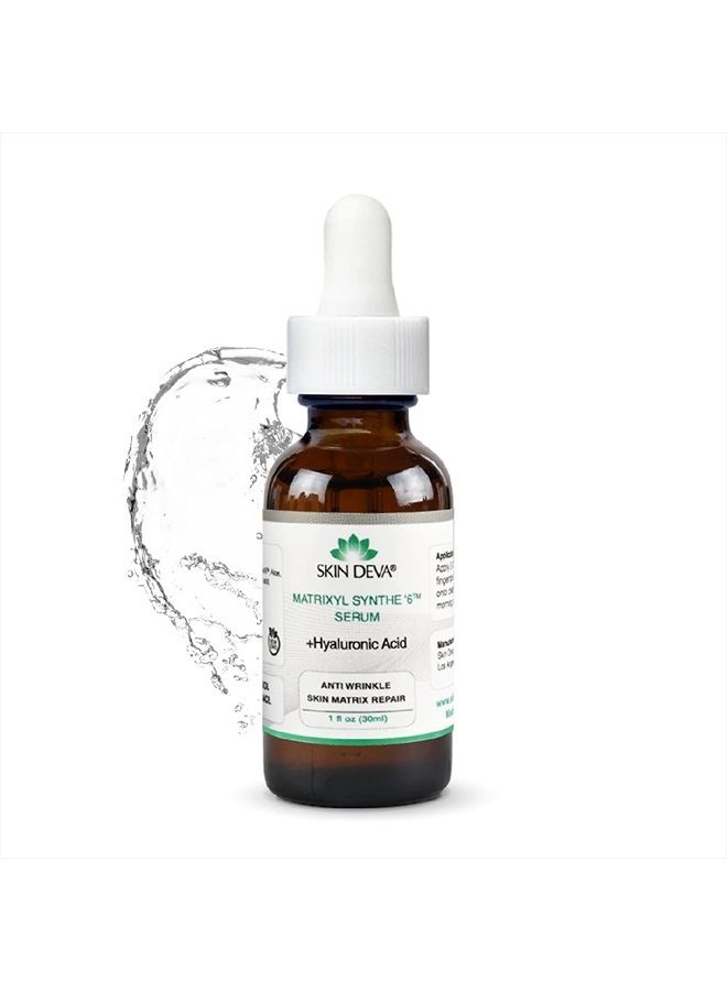 SKIN DEVA Matrixyl Synthe 6 Hyaluronic Acid Serum Anti Aging Serum Facial Serum Shrinks Pores and Contains Hyaluronic Acid Serum For Face To Keep Skin Hydrated - Image 1