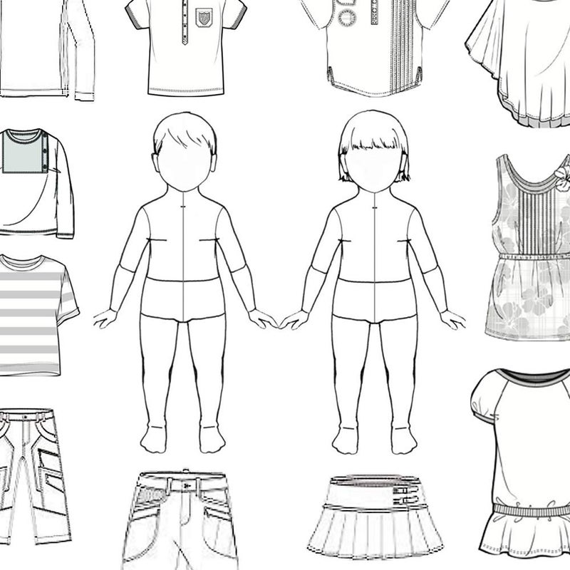 EXTCCT 2Pcs Child's French Curve Ruler Sewing Humanoid Patterns Design, Clothing Measuring French Curve Rulers A4 Pattern Paper Draft Drawings - Image 3
