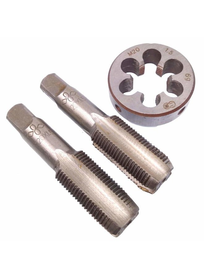 Yodaoke مفتاح HSS M20 x 1.5mm مدبب ومفتاح توصيل وموتور M20 x 1.5mm خيط متري يدوي يمين - Image 1