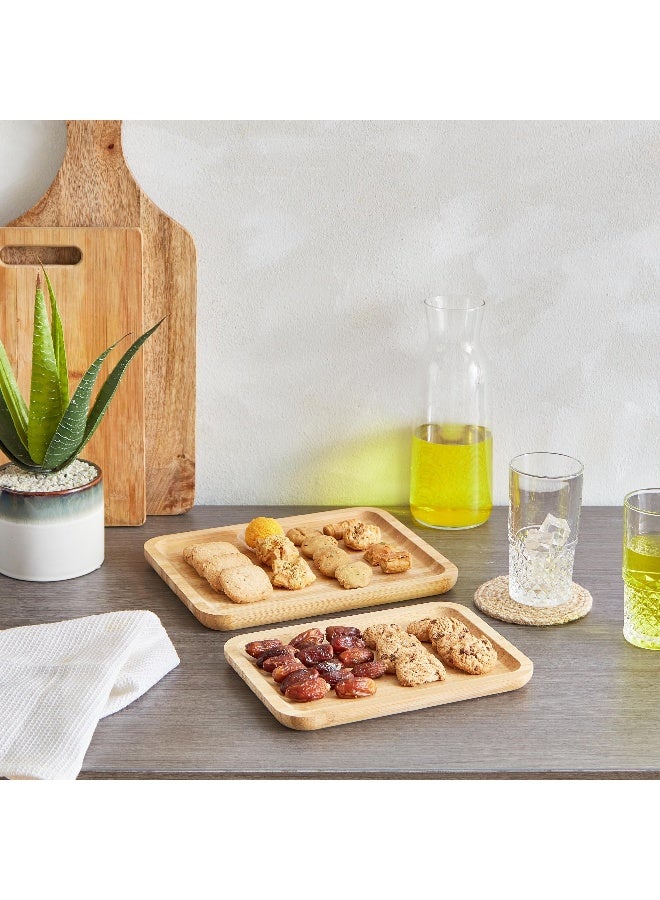 Home Box Bamboo Rectangular Tray 28 cm - Image 5