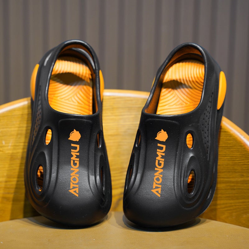 Hole Sandals Children'S Beach Shoes Adult Leisure Commuter Travel Sandals A Generation Of Hair - Image 1