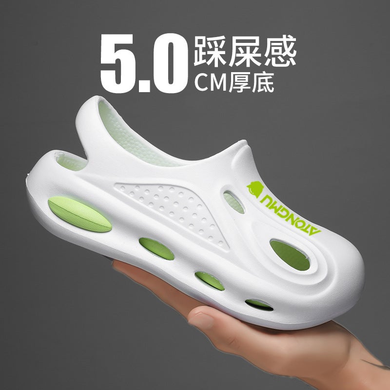Hole Sandals Children'S Beach Shoes Adult Leisure Commuter Travel Sandals A Generation Of Hair - Image 2