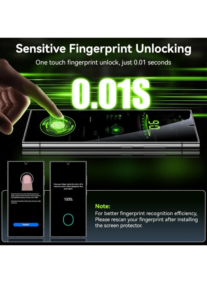 Fingerprint Compatible Privacy Screen Protector for Samsung Galaxy S25 Ultra, Premium Tempered Glass, Anti Static, Two Way Privacy - Image 5