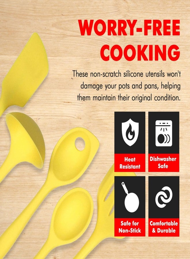 شيف كرافت مجموعة أدوات مطبخ سيليكون فاخرة من شيف كرافت، 5 قطع، أصفر - Image 3
