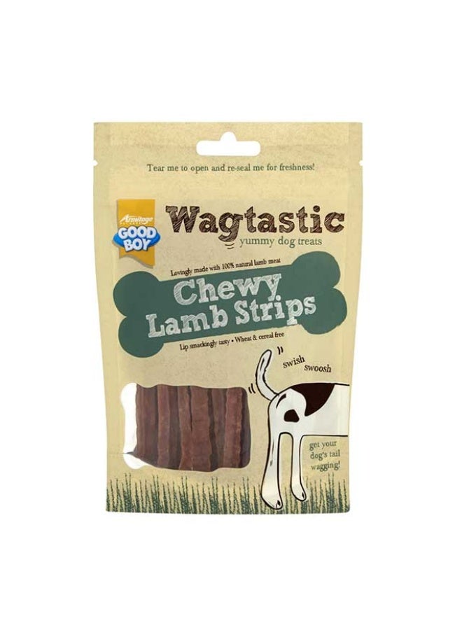 Dog Treats, Lamb Strips - 80g, UK