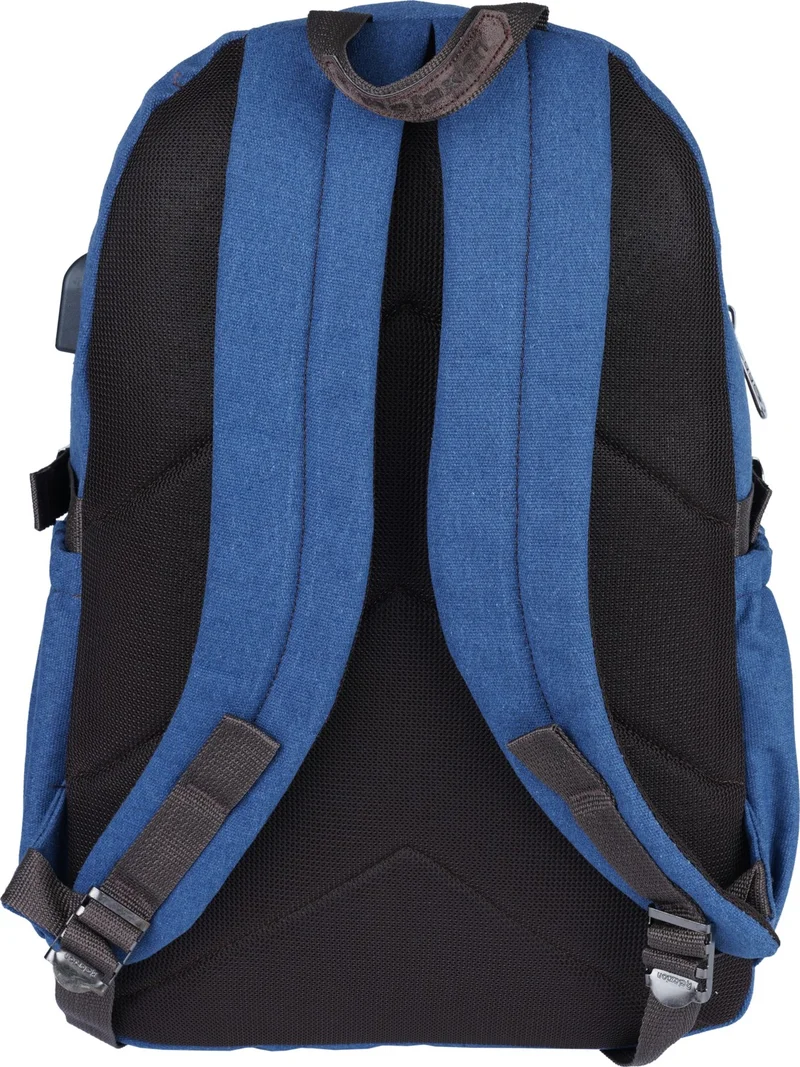 ريلاكسن Navy Blue Canvas Waterproof Fabric School Backpack 1655