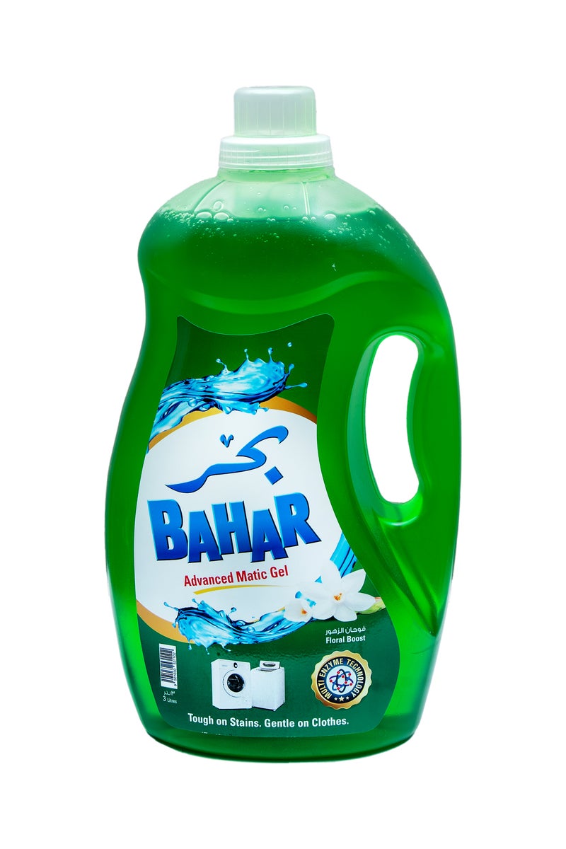 بحر مسحوق غسيل سائل ماتيك جل برائحة الزهور المنعشة، يزيل البقع بفعالية، ويمنح الملابس رائحة منعشة، ولطيف على الأقمشة، 3 لتر. - Image 1