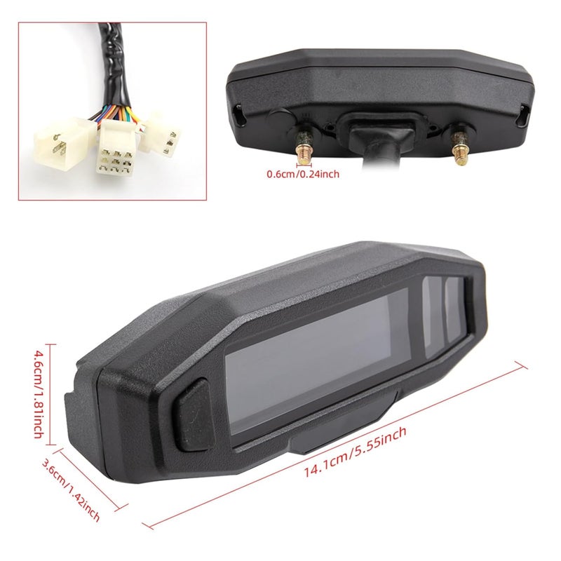 DEMULAX Universal Motorcycle Digital Speedometer with Sensor - Image 3