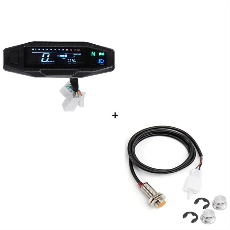 DEMULAX Universal Motorcycle Digital Speedometer with Sensor - Image 1