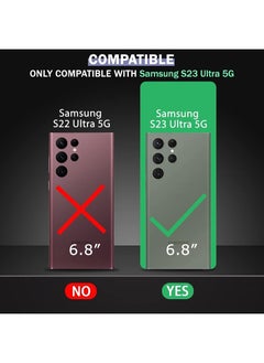 Case Up Case For Samsung Galaxy S23 Ultra Crystal Clear Tactical Back Cover Case With 360 Degree Protection, Shockproof Bumper Protective Phone Cover, Anti-Scratch Hard PC Back (Clear)  - Image 2