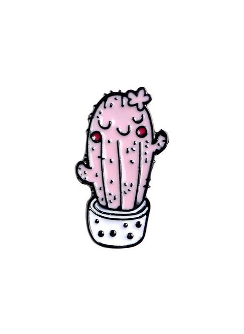 Distinctive and elegant unisex pin brooch with cactus design