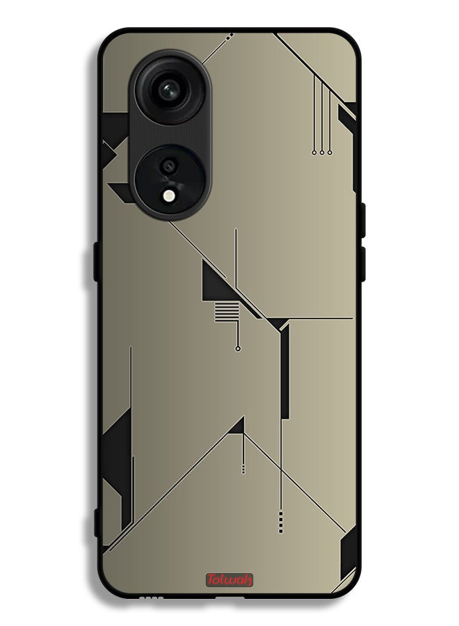 Tolwak Oppo Reno 8T 5G Protective Case Cover Minimalism Abstract Digital Art - Image 1