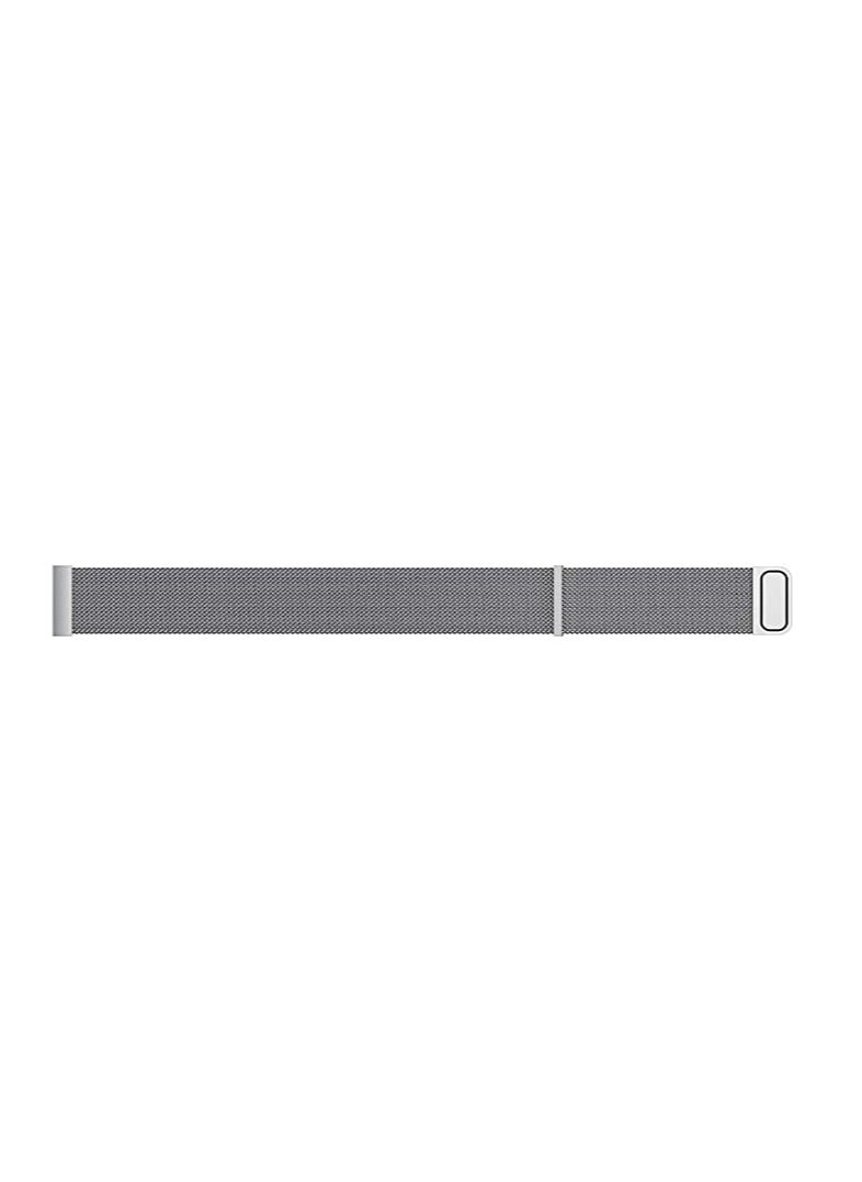 Generic - Magnetic Strap for iWatch - Metal Loop Magnetic Band for Apple Watch 42mm, 44mm and 45mm Silver - Image 1