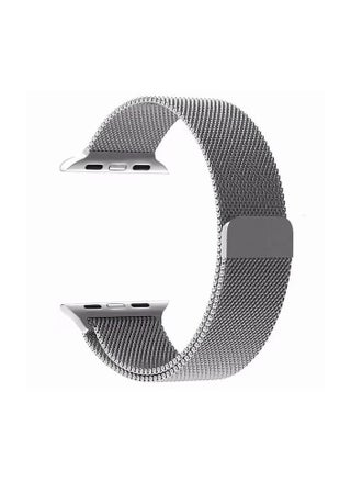 Magnetic Strap for iWatch - Metal Loop Magnetic Band for Apple Watch 42mm, 44mm and 45mm Silver - pzsku/Z4AF5BF1EDFF5659F9F13Z/45/1746211301/fd5475d4-ed25-48b2-accc-4af5b77b6c61