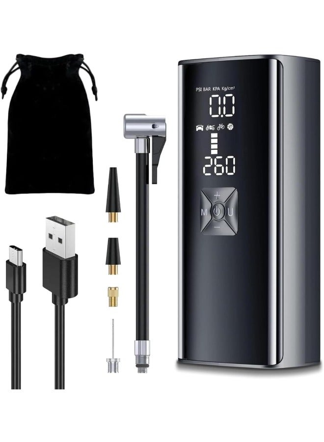 Portable Tire Inflator - Digital Pressure Detection, Long Battery Life, LED Light - Electric Air Compressor for Car Tires (150PSI), Bikes - Auto Pump Tyre Inflator 【2024 Upgrade】 - Image 1