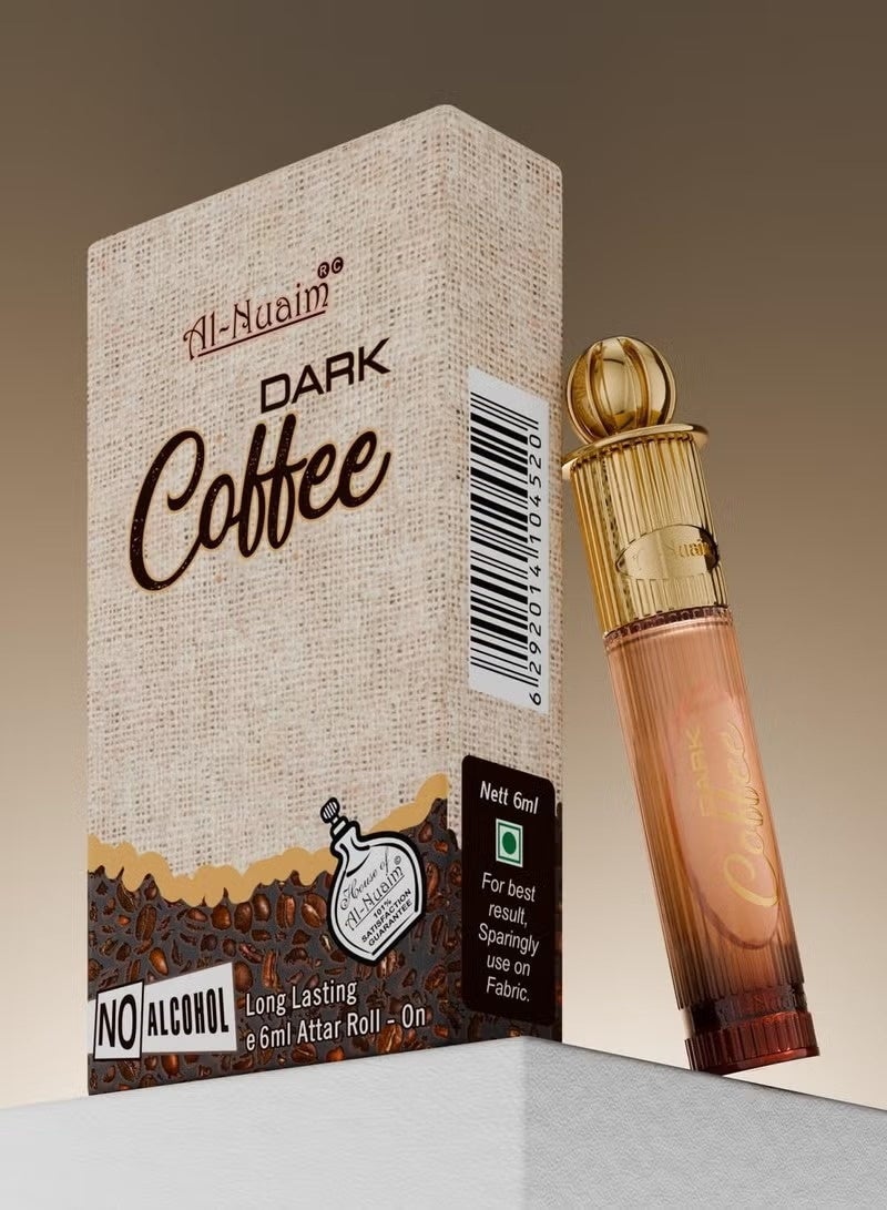 Al Nuaim Al-Nuaim Dark Coffee Attar Roll On Perfume Oil 6ml | Alcohol Free Concentrated Ittar for Men & Women | Long Lasting Rich Coffee Woody Oriental Fragrance | Premium Arabic Perfume Oil Pocket Size - Image 3