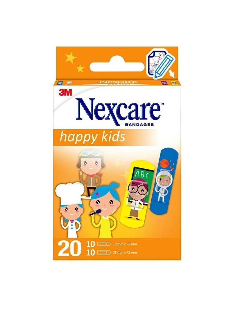 Nexcare Happy Kids Bandages – Cartoon Professionals 20 Strips