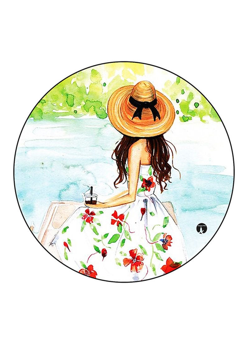 A Girl Printed Mouse Pad Multicolour