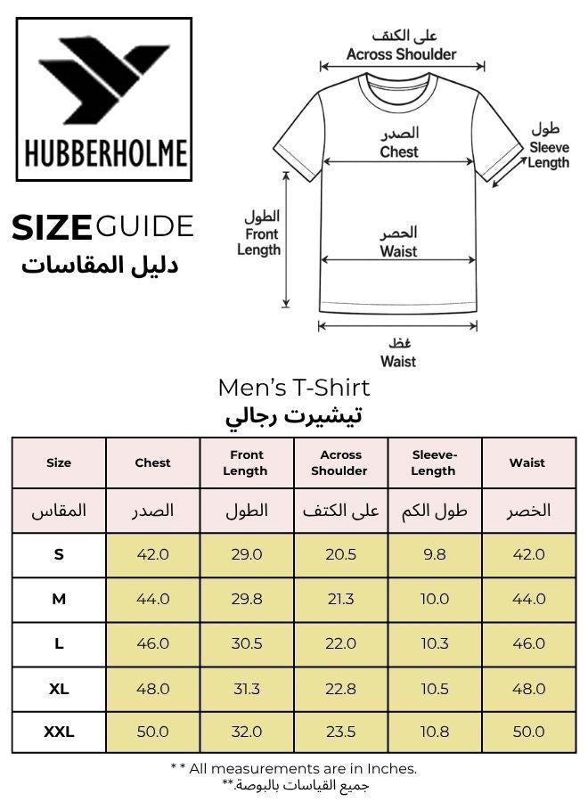 Hubberholme Men'S Purple 100% Cotton Solid Pattern Oversized T-Shirt - Image 4