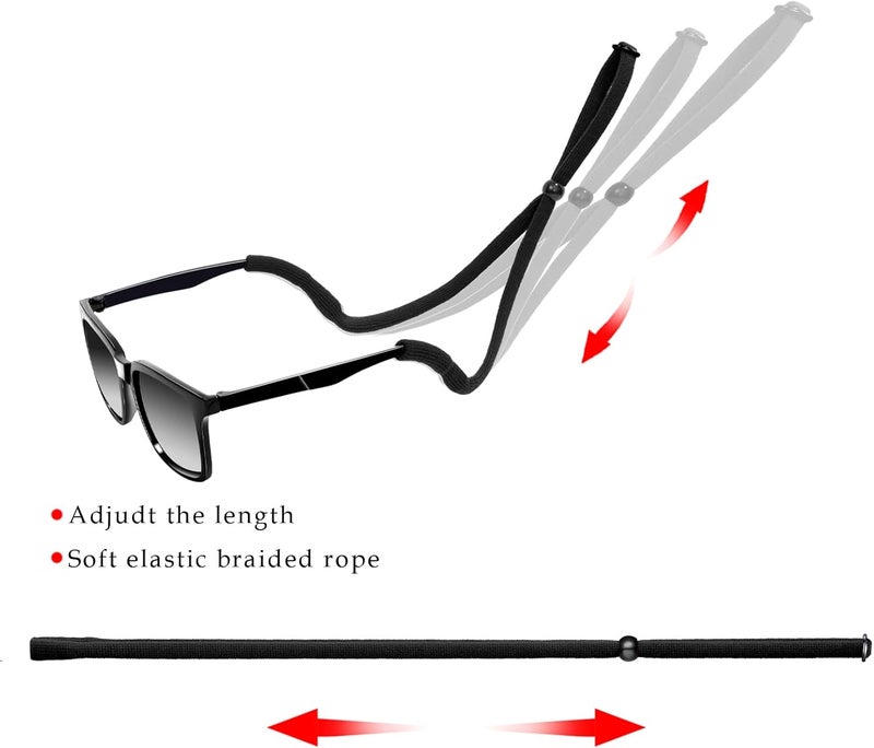 VOOGLASS Glasses Strap(6 PCS) Sports Eyeglass Strap,Adjustable Sunglasses Lanyard Neck Holders Cord Retainer for Men Women - Image 3