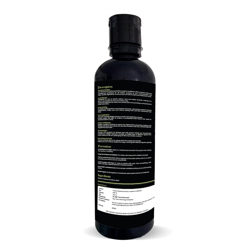 N Treck NTreck Car Dashboard Polish & Leather Conditioner - 450 ml | Polish for Interior Plastic, Leather, Vinyl & Rubber | Protection from UV Rays & Non-Greasy Formula with Pleasant Fragrance - Image 2