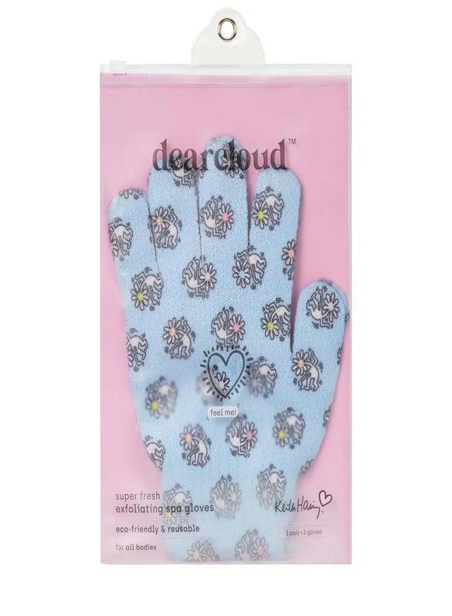 dearcloud Keith Haring Exfoliating Spa Gloves - Gentle Loofah Gloves for Radiant Skin (Super Fresh) - Image 1