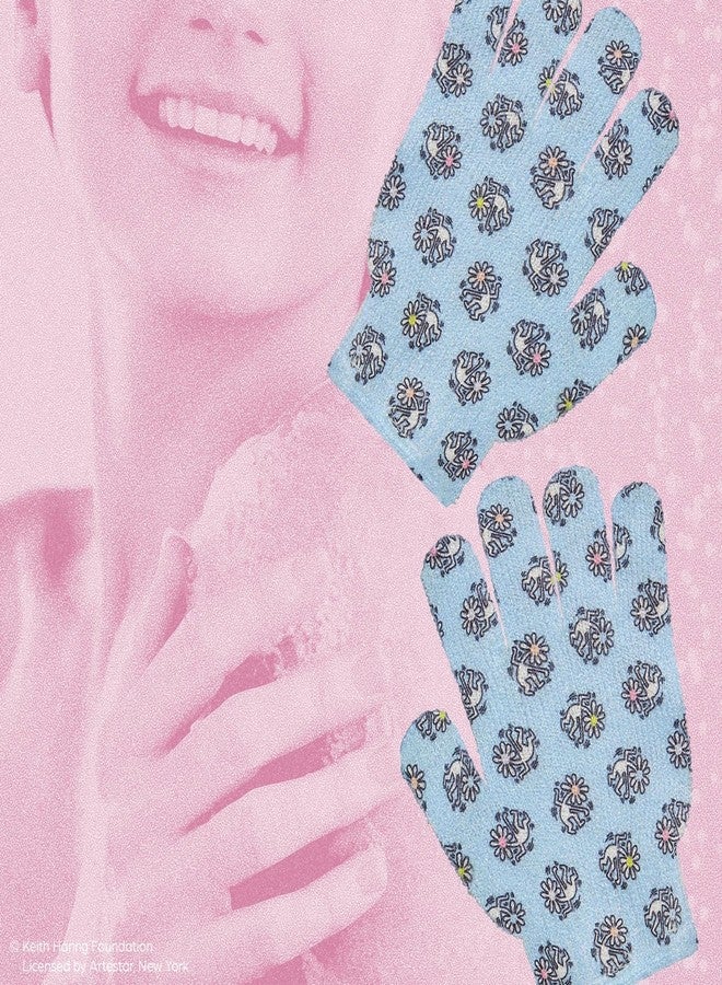 dearcloud Keith Haring Exfoliating Spa Gloves - Gentle Loofah Gloves for Radiant Skin (Super Fresh) - Image 2