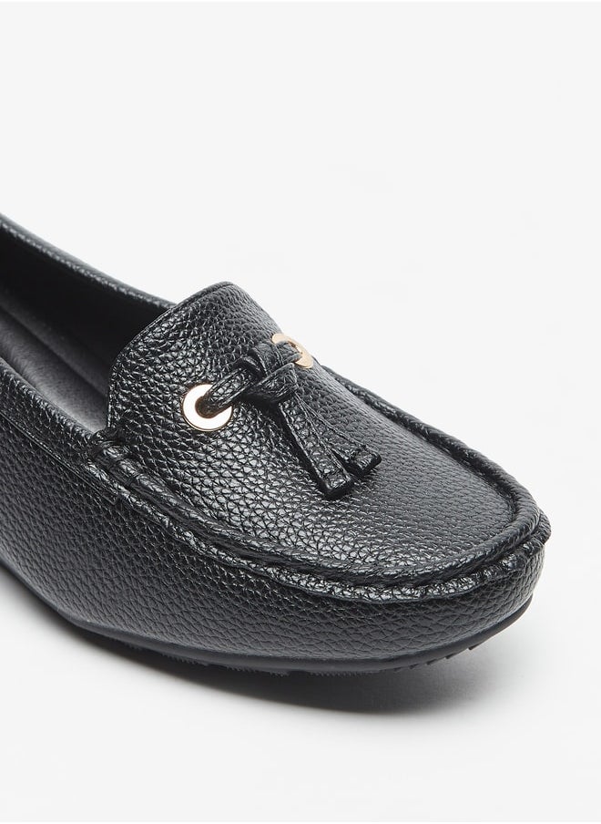Le Confort - Women's Textured Slip-On Shoes with Wedge Heels - Image 1