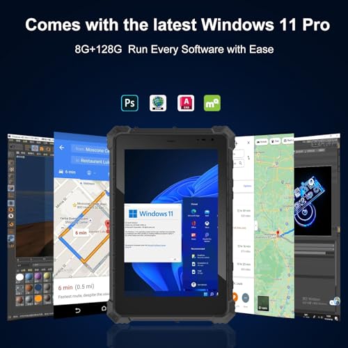 CENAVA Rugged Tablet W10N,10.1 Inch Windows 11 Pro,8GB+128GB,Intel N5100,IP68 Waterproof,700nit Sunlight Readable,4G,LTE,GPS,WiFi 6 Heavy Duty Industrial Outdoor Work Tablet PC - Image 2