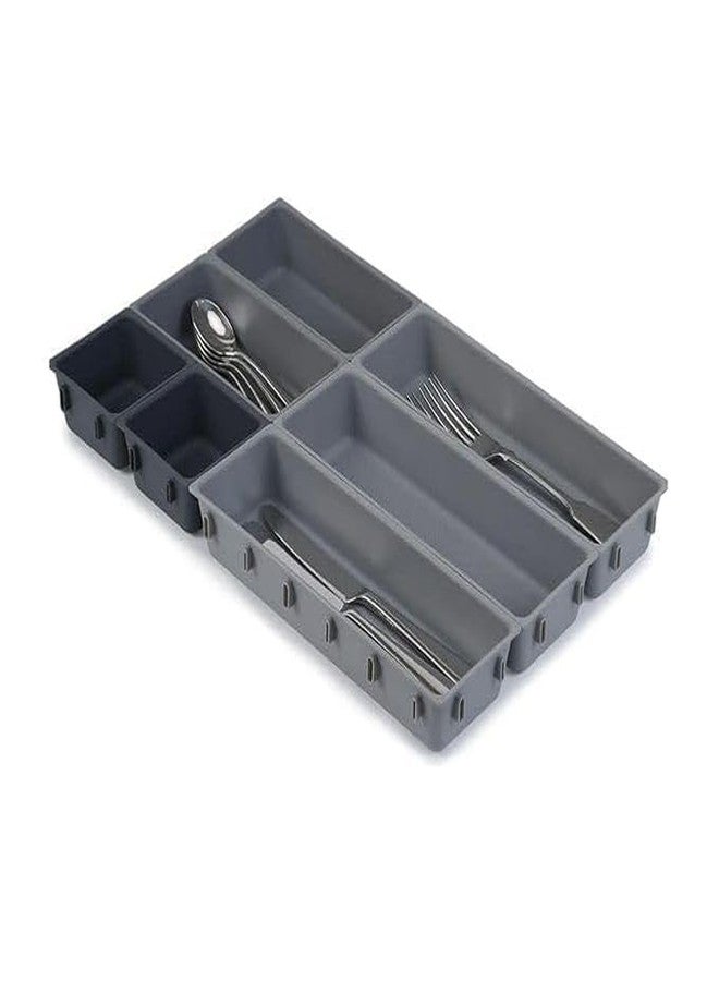 Avaiya Homestic Storage Organizer Set-7 Pcs Premium Desk Drawer Organizer Trays Storage Tray for Makeup, Jewelries, Utensils in Bedroom Dresser, Office and Kitchen | Pack of 1 - Image 2
