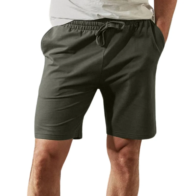 نوبيرو Olive Green Regular Fit Shorts for Men